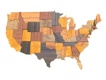 Cargar imagen en el visor de la galería, MAPA DE ESTADOS UNIDOS DE AMERICA, Rompecabezas de Madera para pared