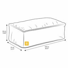 Cargar imagen en el visor de la galería, Taburete Rectangular - Mobiliario para exteriores, Sillón Puff para áreas jardines