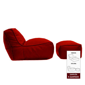 Juego de Puff con taburete "LOUNGE POD"