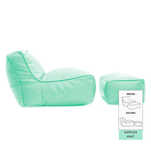 Juego de Puff con taburete "LOUNGE POD"