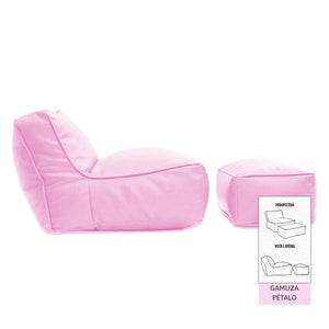 Juego de Puff con taburete "LOUNGE POD"