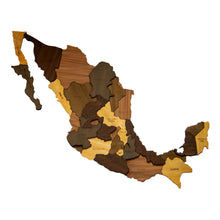 Cargar imagen en el visor de la galería, MAPA DE MEXICO, Rompecabezas de Madera para pared