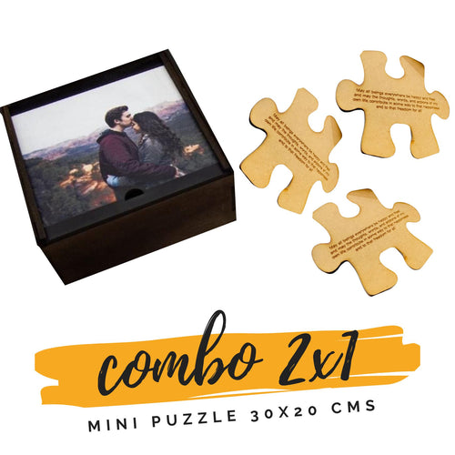 Mini Rompecabezas en Madera PERSONALIZADO *COMBO 2x1*