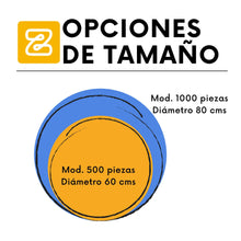 Cargar imagen en el visor de la galería, Rompecabezas de Madera REDONDO &quot;COLORIDO AZTECA&quot;