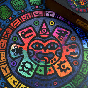 Rompecabezas de Madera REDONDO "COLORIDO AZTECA"