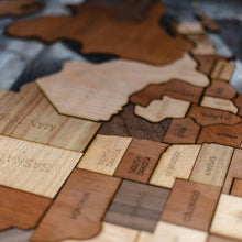 Cargar imagen en el visor de la galería, Rompecabezas de Madera para pared &quot;MAPA DE AMÉRICA&quot;