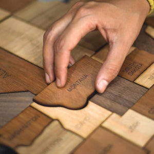 Rompecabezas de Madera para pared "MAPA DE AMÉRICA"