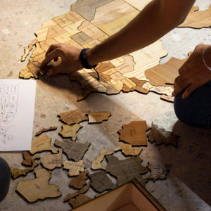 Rompecabezas de Madera para pared "MAPA DE AMÉRICA"