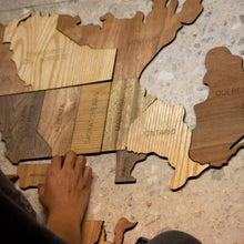 Cargar imagen en el visor de la galería, Rompecabezas de Madera para pared &quot;MAPA DE AMÉRICA&quot;