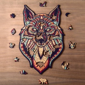 TOTEM LOBO: Rompecabezas de madera, Edición Piezas Especiales