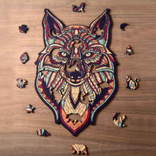 Cargar imagen en el visor de la galería, TOTEM LOBO: Rompecabezas de madera, Edición Piezas Especiales